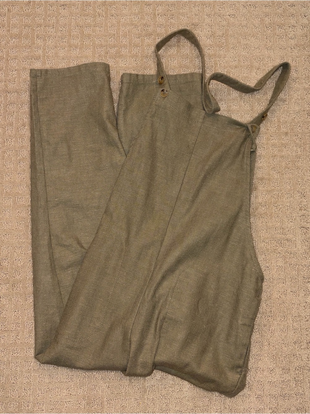Women’s Olive Green Linen Jumpsuit